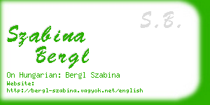 szabina bergl business card